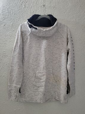 Calvin Klein Performance Sz L Womens Sweatshirt Hoodie Cowl Neck Gray
